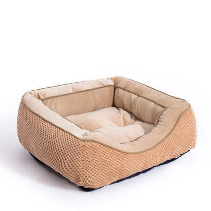 Plush Faux Fur Dog Crate Bed – Soft & Calming