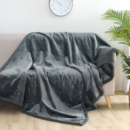 Ultra-Soft Flannel Sherpa Dog Blanket